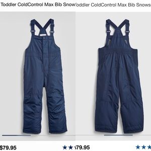 VGUC GAP Toddler ColdControl Max Snowbib elysian blue 5 YRS